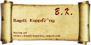Bagdi Koppány névjegykártya